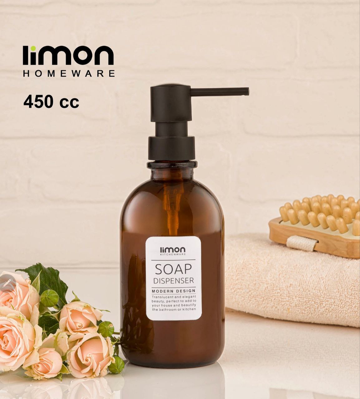 جا مایعی گرد شیشه ای 450cc(لیمون) ۲۱۱۲