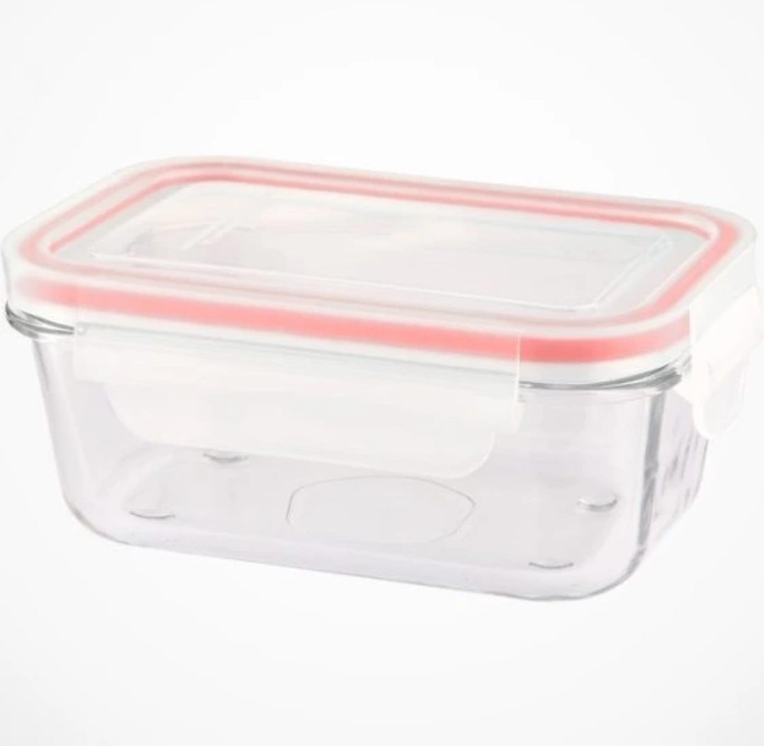 ظرف شیشه ای مستطیل 400میل(لیمون) 1804