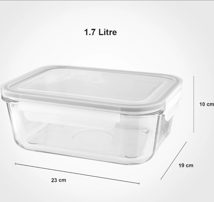 ست ظرف 3 سایز شیشه ای مستطیل(لیمون) 1806