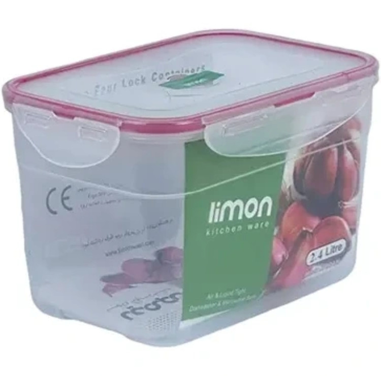 ظرف فریزری مستطیل 2,4 لیتر(لیمون)818