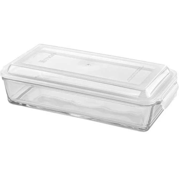 ظرف شیشه ای مستطیل دربدار 1,4 لیتر(لیمون) 2050